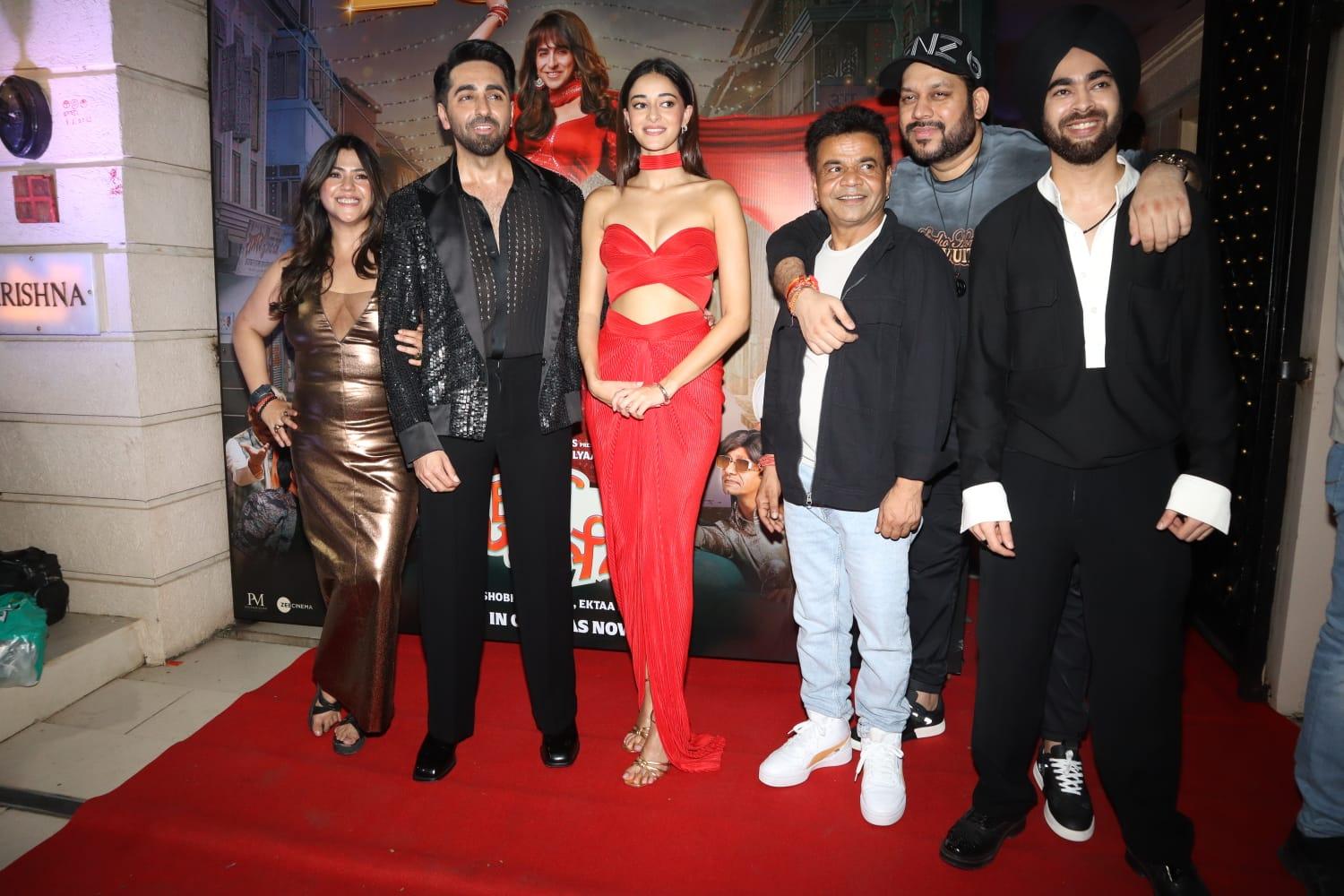 Dream Girl 2 producer Ekta Kapoor, actors Ayushmann Khurrana, Ananya Panday, Rajpal Yadav and Manjot Singh